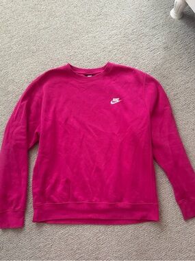 Nike Men's Fuchsia Crewneck Sweatshirt